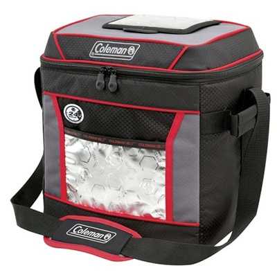 Coleman Soft Cooler 30 Cans black red