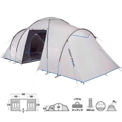 High Peak Como 6 nimbus grey