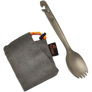 Fire Maple Woodpecker Titanium Spork
