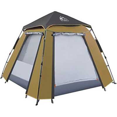 Hewolf Auto 3-4 Person Tent camel