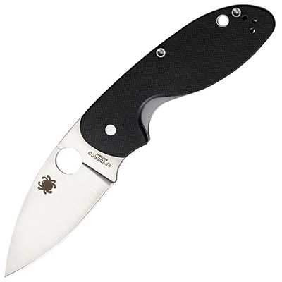 Spyderco Efficient G-10 Handle Plain Edge Folding Knife C216GP