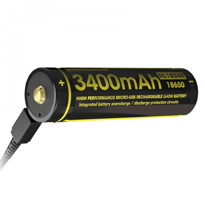 Nitecore 18650 3400mAh 3.6V USB Rechargeable Li-ion Battery NL1834R