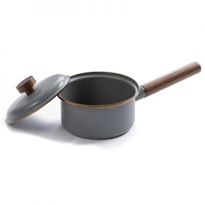 Barebones Enamel Saucepan slate gray
