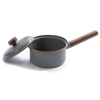 Barebones Enamel Saucepan slate gray