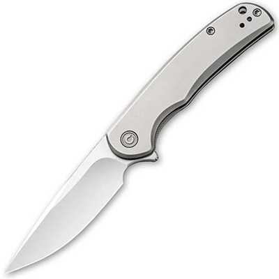 Civivi NOx Satin Nitro-V Blade with Gray Steel Handle Folding Knife C2110A