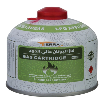 Tierra Butane Gas Cartridge 230g Screw Type