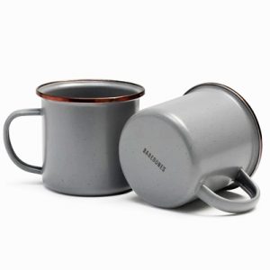 Barebones Enamel Cup Set of 2 slate gray