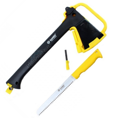 Ganzo Axe with Saw and Fire Starter FSA01-YE