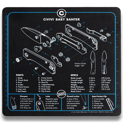 Knafs Baby Banter Knife Mouse Pad