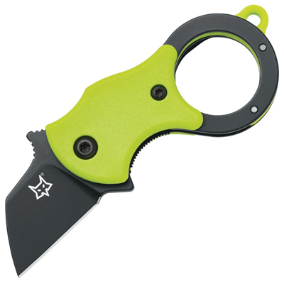 Fox Knives Mini-Ta Linerlock Black Blade With FRN Green Colour Handle