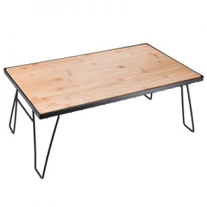 Campingmoon T-230-TP Foldable Mesh Stackable Table black