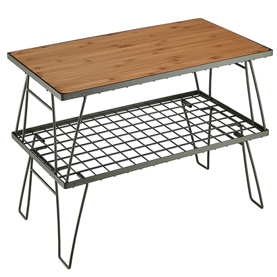 Campingmoon T-233-2TP Foldable Mesh Stackable Table khaki