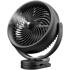 Opolar 10,000mAh Portable Mist Spray Clip Fan WH61 black