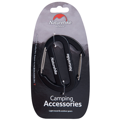 Naturehike D Shape Carabiner 2pcs black