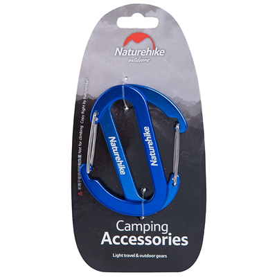 Naturehike D Shape Carabiner 2pcs blue