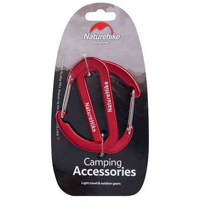 Naturehike D Shape Carabiner 2pcs red