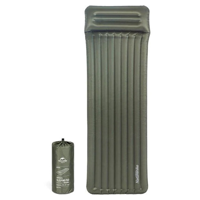 Naturehike Inflatable Camping Sleeping Pad with Pillow army green