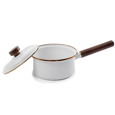 Barebones Enamel Saucepan eggshell