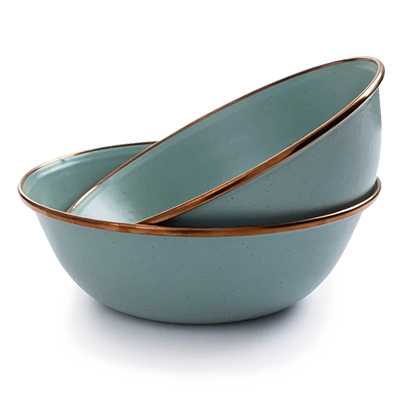 Barebones Enamel Bowl Set of 2 mint