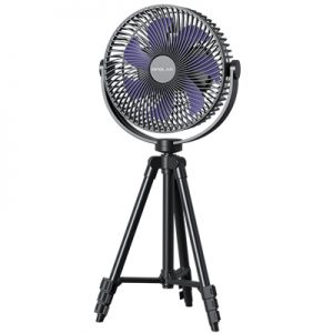 Opolar 10,000mAh 8.5 Inch Rechargeable Battery Power Tripod Fan PLUS+ AIR201 black
