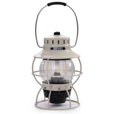 Barebones Railroad Lantern vintage white