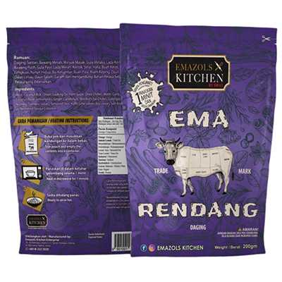 Emazols Kitchen Daging Rendang 200g Pek Komersial