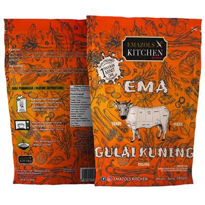Emazols Kitchen Gulai Kuning Daging 200g Pek Komersial