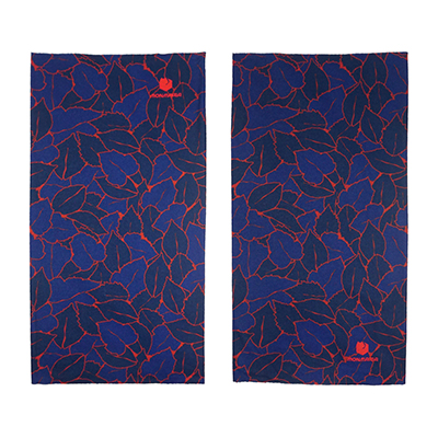 Monmaria Neck Gaiter Leaf Art navy blue