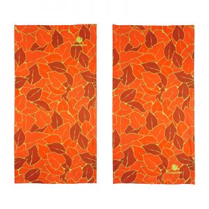 Monmaria Neck Gaiter Leaf Art orange