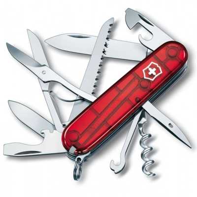Victorinox 1.3713.TB1 Huntsman red translucent
