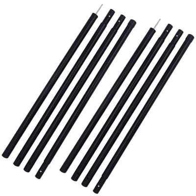 Vidalido ODP 0732 Iron Steel Pole Rod 2.4m 2pcs black