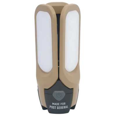 Post General Tri-Panel Solar Charged LED Light sand beige