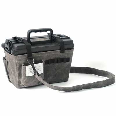 Post General Waxed Canvas Ammo Tool Box gray