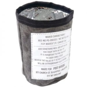 Post General Waxed Canvas Bottle Bag gray