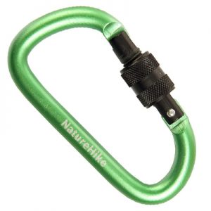 Naturehike 8cm D-Type Multifunctional Hang Buckle with Lock green
