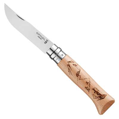 Opinel ODP 0773 N°08 Stainless Steel Engraved Hiking