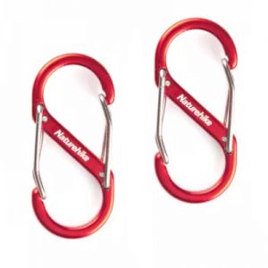 Naturehike S-Shape Aluminium Carabiner 2pcs M red