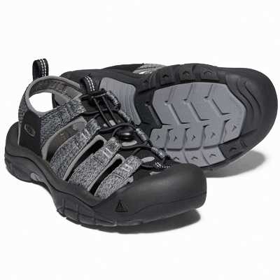 Keen Men's Newport H2 Sandal US10 black steel grey