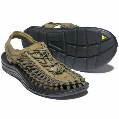 Keen Men's Uneek Sandal US8 dark olive black