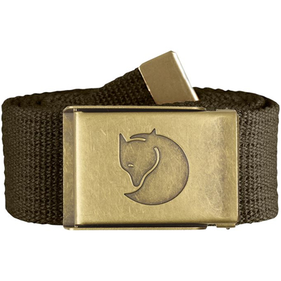 Fjallraven Canvas Brass Belt 4 cm dark olive