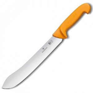 Victorinox 5.8436.25 Swibo 25cm Widened Tip Curved Rigid Slaughter Butcher Knife
