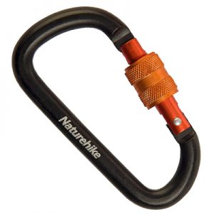 Naturehike 8cm D-Type Multifunctional Hang Buckle with Lock black
