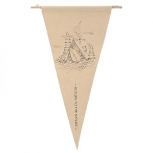 Naturehike Canvas Wall Camping Triangular Flag khaki
