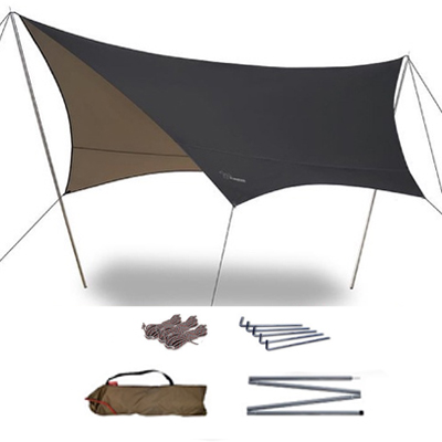 Vidalido ODP 0729 Butterfly Shape Tarp 2.2m Set black