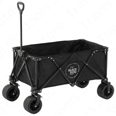 Blackdog 150L Outdoor Camping Wagon Big Wheel black