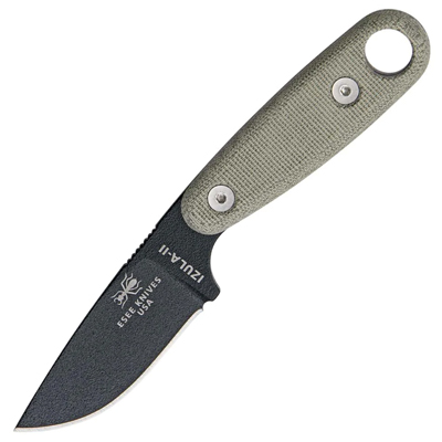 Esee Black Izula II with Plastic Sheath & Clip Plate IZULA-II-B