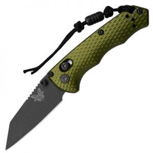 Benchmade Full Immunity Axis Lock Folding Knife Black Blade with Woodland Green Aluminum Handle 290BK-2