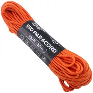 Atwood Rope MFG Paracord 550 Type 7 Strands 100 Feet Burnt Orange