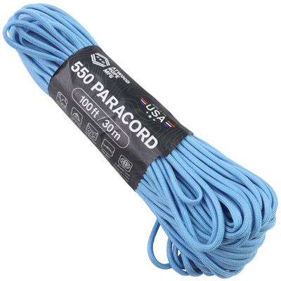 Atwood Rope MFG Paracord 550 Type 7 Strands 100 Feet Carolina