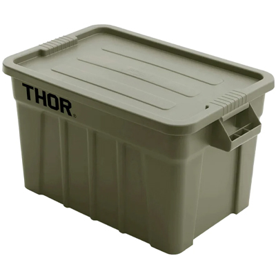 Thor 75L Tote Box with Lid olive drab